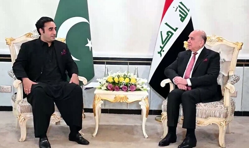 Foreign Minister Bilawal Bhutto-Zardari meets with Iraqi counterpart Dr Fuad Hussein