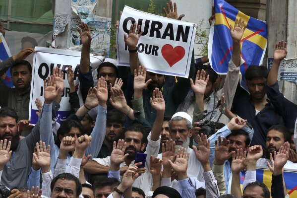 Muslims in Pakistan Protest Burning of Quran in Sweden